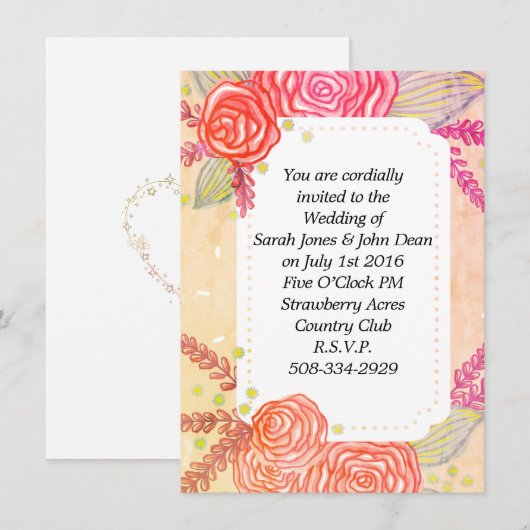 Einladung Hochzeit (Vorne/Hinten)