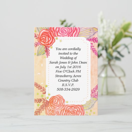 Einladung Hochzeit (Stehend Vorderseite)