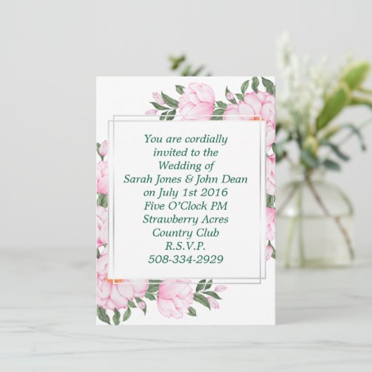 Einladung Hochzeit (Stehend Vorderseite)