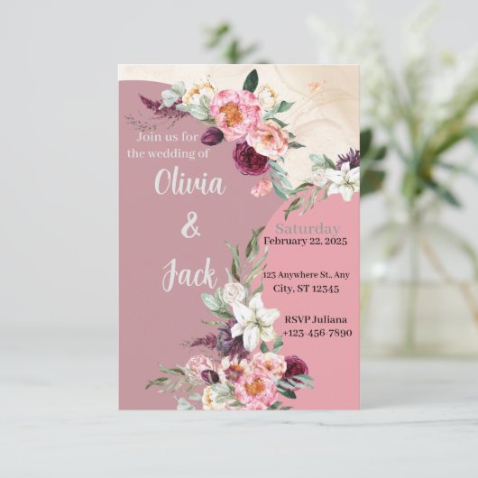 Einladung Hochzeit (Stehend Vorderseite)