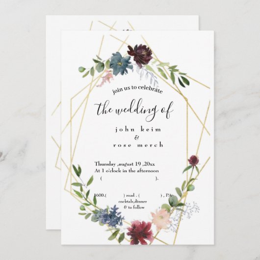 Einladung ( Hochzeit) (Vorne/Hinten)