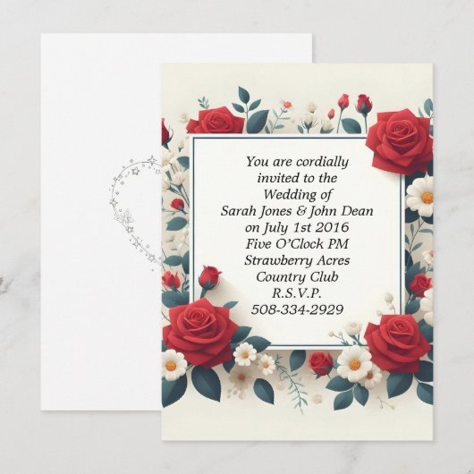 Einladung Hochzeit (Vorne/Hinten)