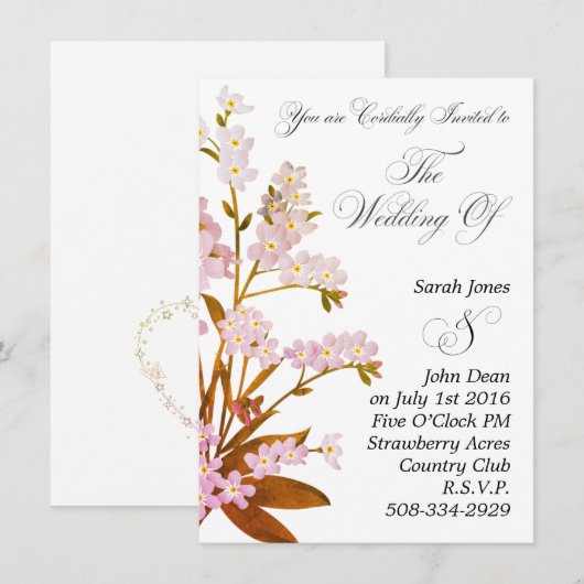 Einladung Hochzeit (Vorne/Hinten)