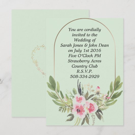 Einladung Hochzeit (Vorne/Hinten)