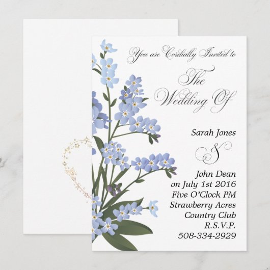 Einladung Hochzeit (Vorne/Hinten)