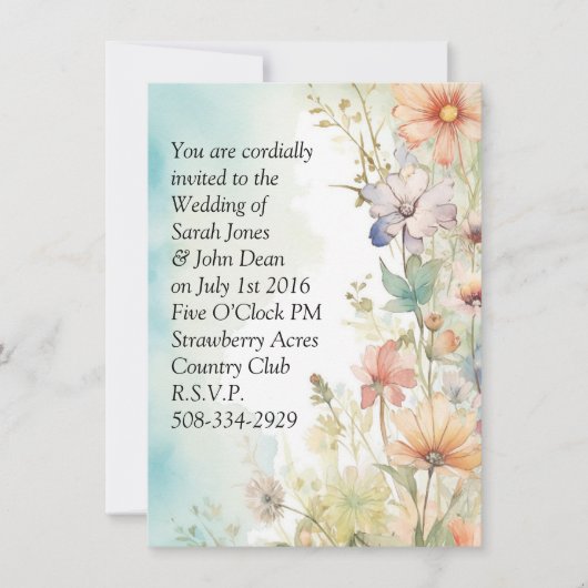 Einladung Hochzeit (Vorderseite)