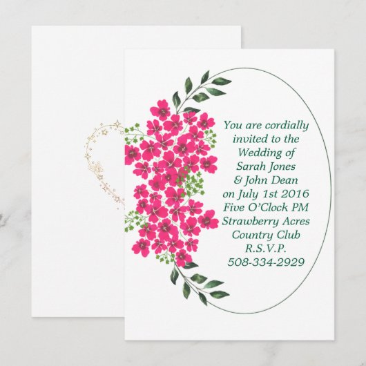 Einladung Hochzeit (Vorne/Hinten)