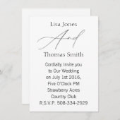 Einladung Hochzeit (Vorne/Hinten)