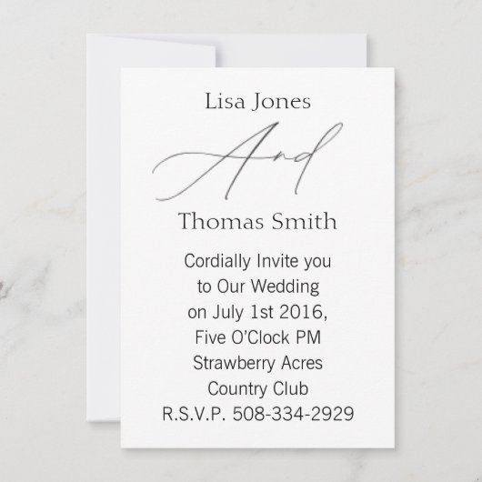 Einladung Hochzeit (Vorderseite)