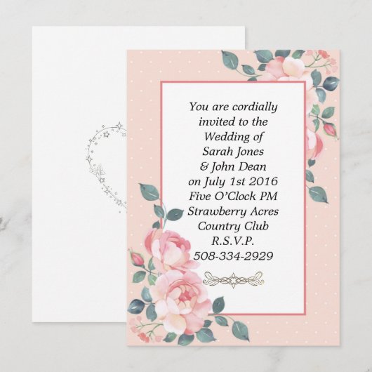 Einladung Hochzeit (Vorne/Hinten)