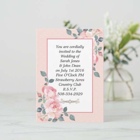 Einladung Hochzeit (Stehend Vorderseite)