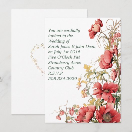 Einladung Hochzeit (Vorne/Hinten)