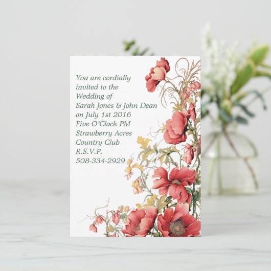 Einladung Hochzeit (Stehend Vorderseite)