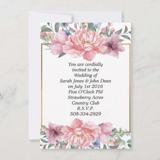 Einladung Hochzeit (Vorderseite)