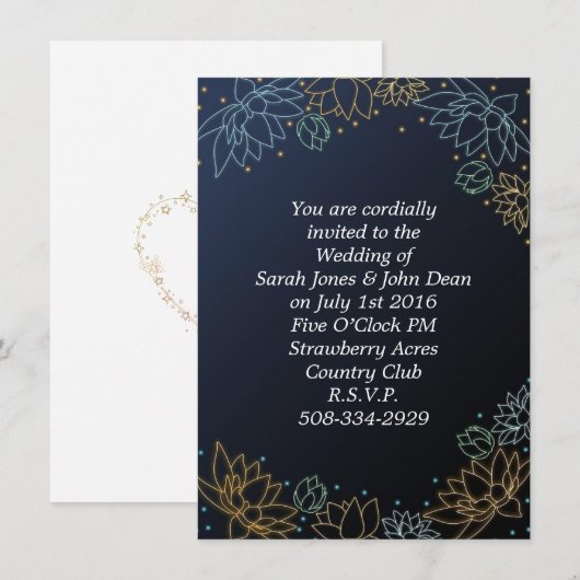 Einladung Hochzeit (Vorne/Hinten)