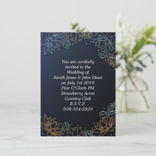 Einladung Hochzeit (Stehend Vorderseite)