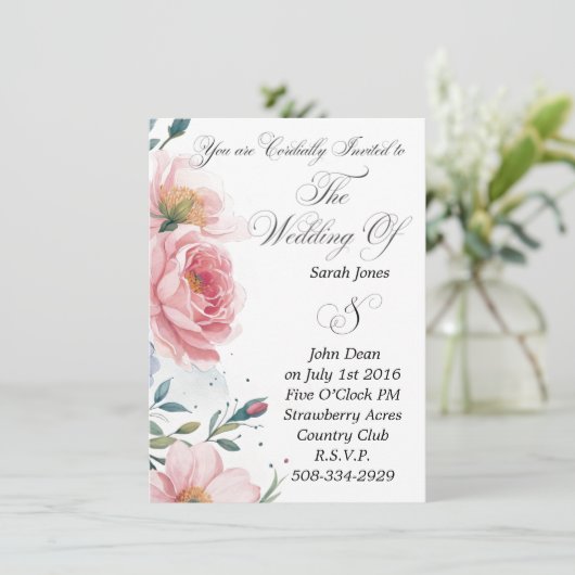 Einladung Hochzeit (Stehend Vorderseite)