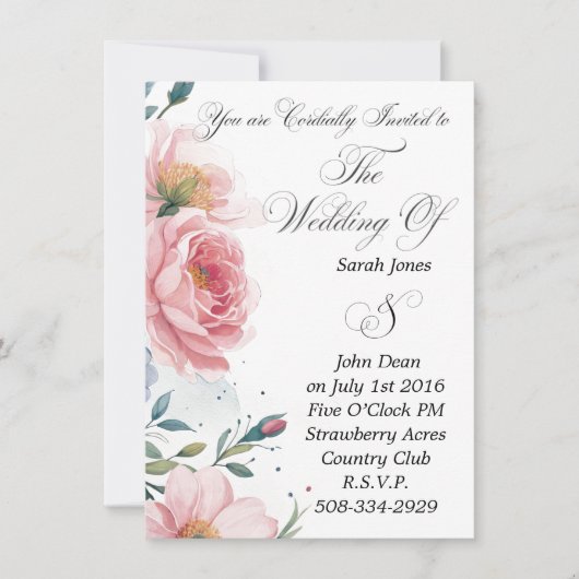 Einladung Hochzeit (Vorderseite)