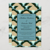 Einladung Hochzeit Art Deco (Vorne/Hinten)