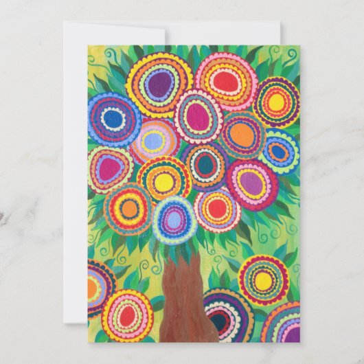 Einladung Hochzeit Bar Mitzvah Duschbaum des Leben (Vorderseite)