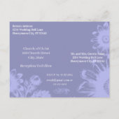Einladung Hochzeit-Blue Perwinkle Vintage Blume (Rückseite)