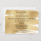 Einladung Hochzeit Elegant in Schwarz und Gold (Vorderseite)