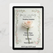 Einladung Hochzeit Elegante florale Romanic Rustik (Vorne/Hinten)