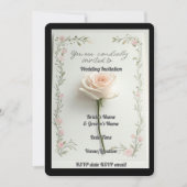 Einladung Hochzeit Elegante florale Romanic Rustik (Vorderseite)