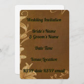 Einladung Hochzeit Elegante florale Romanic Rustik (Vorne/Hinten)