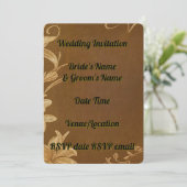 Einladung Hochzeit Elegante florale Romanic Rustik (Stehend Vorderseite)