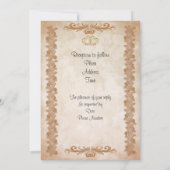 Einladung Hochzeit elegante formale Blumen (Rückseite)