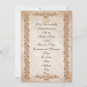 Einladung Hochzeit elegante formale Blumen