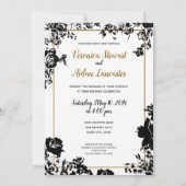 Einladung Hochzeit Elegante Mode Illustration (Rückseite)