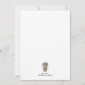 Einladung Hochzeit elegante Prägung Look Leinwand, (Rückseite)