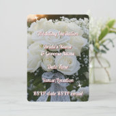 Einladung Hochzeit Elegante Romantische Flora Rust (Stehend Vorderseite)