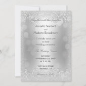 Einladung Hochzeit Elegante Silver Imitats Glitzer (Vorderseite)