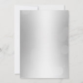 Einladung Hochzeit Elegante Silver Imitats Glitzer (Rückseite)