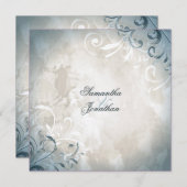 Einladung Hochzeit Elegante Vintage Foliage & Swir (Vorne/Hinten)