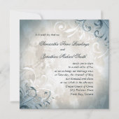 Einladung Hochzeit Elegante Vintage Foliage & Swir (Rückseite)