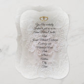 Einladung Hochzeit Elegante weiche Fokusspitze (Vorne/Hinten)