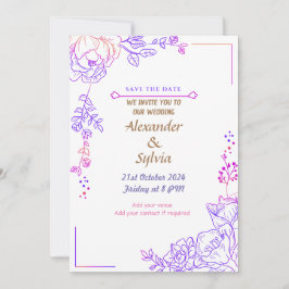 Einladung Hochzeit - glücklich immer nach Einladun