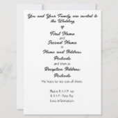 Einladung Hochzeit glückliches ethnisches Paar (Rückseite)