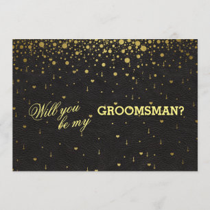 Einladung Hochzeit Gold Confetti TRAUZEUGE Einladu