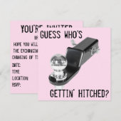 Einladung - Hochzeit - "Hitched" (Vorne/Hinten)