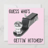 Einladung - Hochzeit - "Hitched" (Vorderseite)