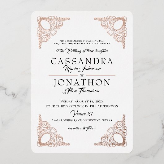 Einladung Hochzeit - Jugendstil mit Gedicht (Vorderseite)