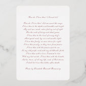 Einladung Hochzeit - Jugendstil mit Gedicht (Rückseite)