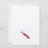 Einladung Hochzeit : KlavierVioline mit Rose (Rückseite)