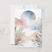 Einladung Hochzeitsaquarel (Rückseite)