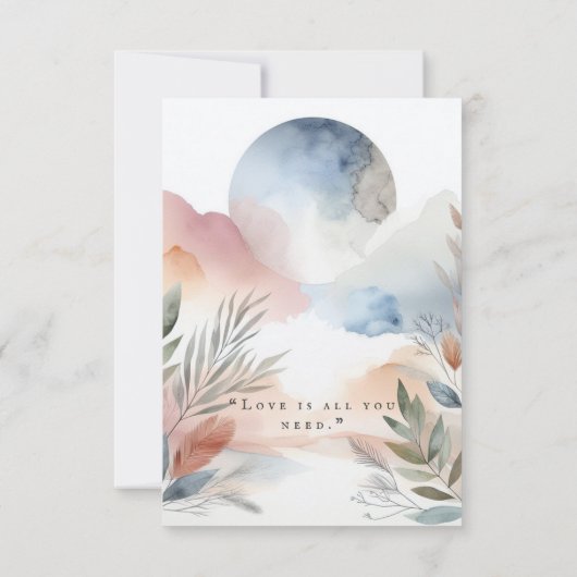 Einladung Hochzeitsaquarel (Rückseite)